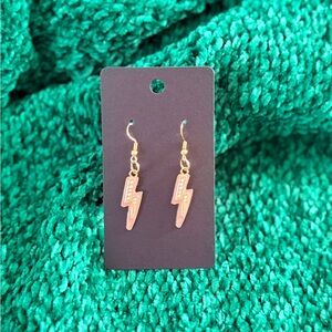 Gold Lightning Bolt Earrings